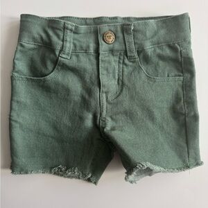 Binky Bro “Waco Shorts” Seafoam Green Denim Shorts 18-25 months